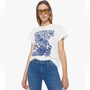 Mother The Raw Rowdy Metamorphosis T-Shirt in White free people size medium